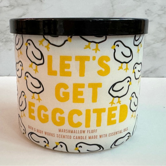 Bath & Body Works Other - Bath & Body Works Let's Get Eggcited Marshmallow Fluff 3 Wick Scented Candle NEW